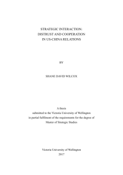 strategic interaction: distrust and cooperation in us