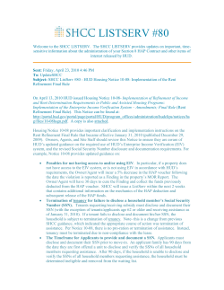 Implementation of the Rent Refinement Final Rule