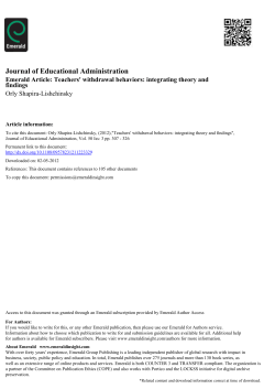Journal of Educational Administration