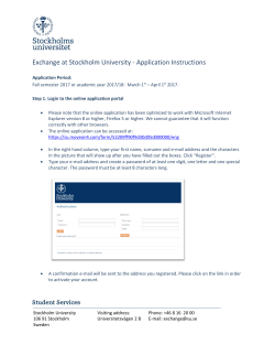 Exchange at Stockholm University