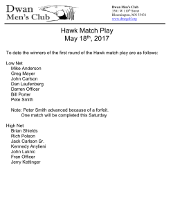Hawk Match Play May 18th, 2017