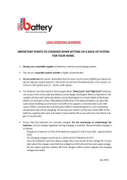 load shedding warning important points to consider when setting up