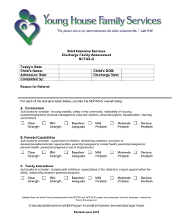 NCFAS-G Discharge - Young House Family Services