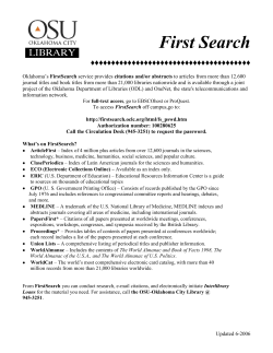 First Search - OSU-OKC