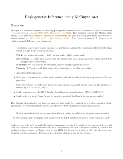 Phylogenetic Inference using MrBayes v3.2