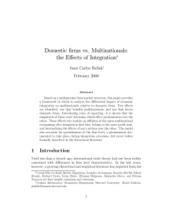 Domestic firms vs. Multinationals