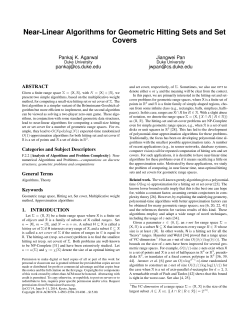 Near-Linear Algorithms for Geometric Hitting Sets and Set Covers