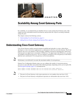 Scalability Among Event Gateway Ports
