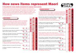 How news items represent Maori