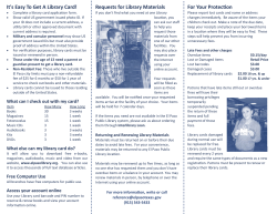 It`s Easy To Get A Library Card! For Your