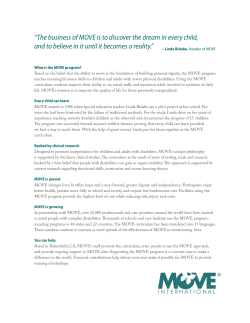 Overview of the MOVE&reg; Curriculum
