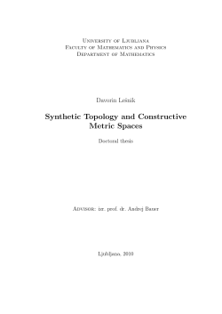 Synthetic Topology and Constructive Metric Spaces
