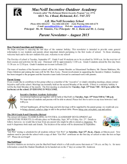 Incentive Newsletter - Richmond School District