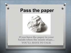 Pass the paper