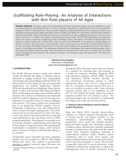 Scaffolding Role-Playing: An Analysis of Interactions with Non Role
