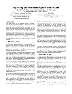 Improving Schema Matching with Linked Data - Papers