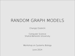 RANDOM GRAPH MODELS