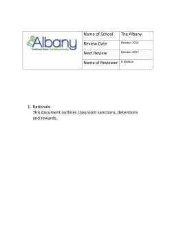 Behaviour for Learning