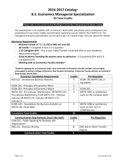 Managerial Economics - Central Washington University