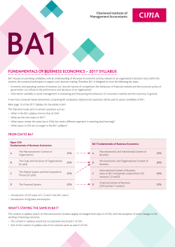 fundamentals of business economics &ndash; 2017 syllabus