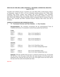 Minutes from August 29, 2012 Meeting