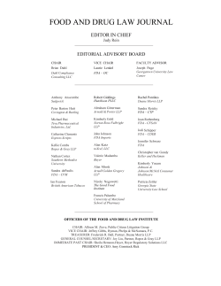 food and drug law journal - Food and Drug Law Institute