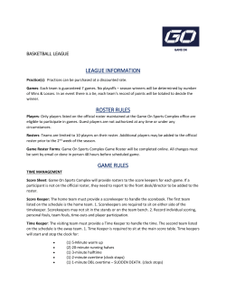 Basketball League Rules