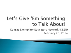 CCR: Making a Plan! - Kansas State Department of Education