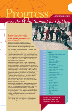 since the World Summit for Children