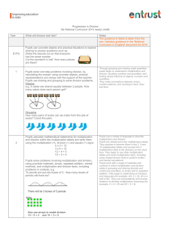 Progression in Multiplication