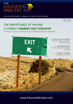 the importance of having a correct market exit strategy