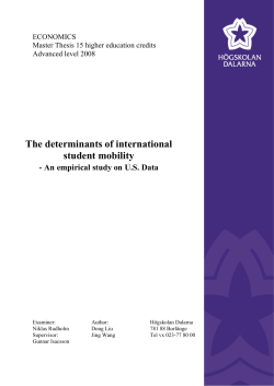 The determinants of international student mobility