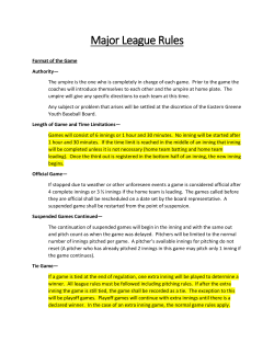 Major League Rules - Eastern Greene Schools
