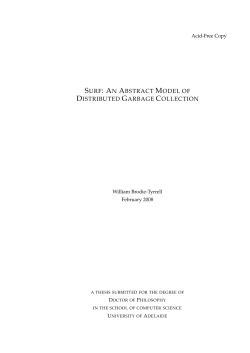 surf: an abstract model of distributed garbage - brodie