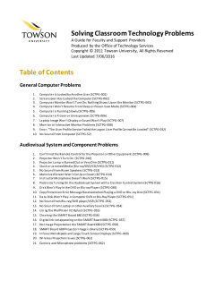 Solving Classroom Technology Problems Table