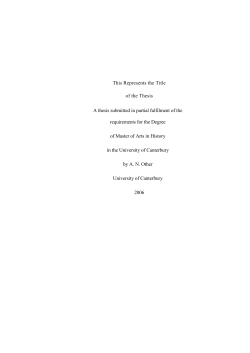Thesis template - University of Canterbury Library