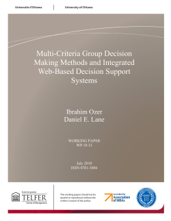 Multi-Criteria Group Decision Making Methods and