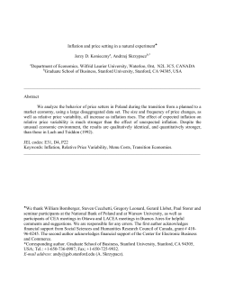 Inflation and Price Setting in a Natural Experiment