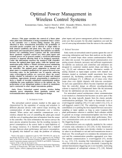 Optimal Power Management in Wireless Control
