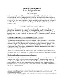 Boundary Line Agreements