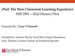 iPad: The New Classroom Learning Experience