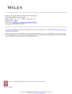 Identity through Possible Worlds