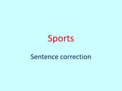 Sentence correction