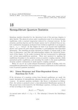 Nonequilibrium Quantum Statistics