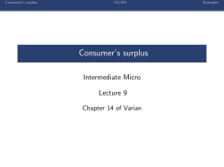 Consumer`s surplus