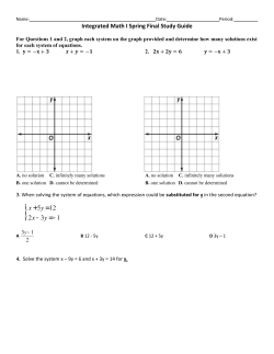 1) Review for Final Packet