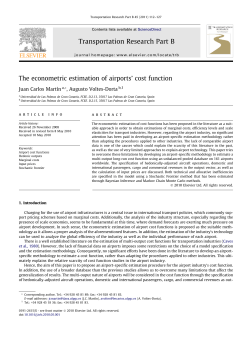 The econometric estimation of airports` cost function