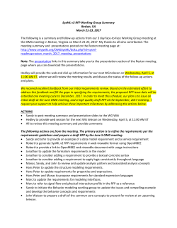 SysML v2 RFP requirements overview and status. This meeting