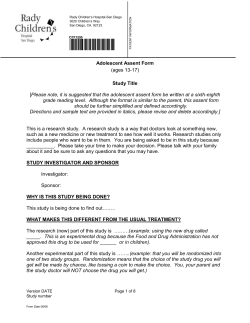 Informed Consent Template - Rady Children`s Hospital
