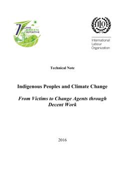 Indigenous Peoples and Climate Change